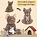 Tezituor French Bulldog Stuffed Animal with 3 Babies177 Inches Mommy Dog Plush Soft Puppy Toys Realistic Fluffy Dog Christmas Birthday Gifts for Boys Girls - Image 4