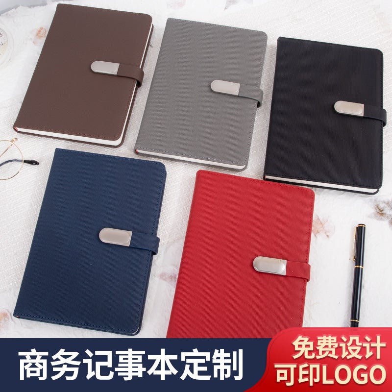 Notebook 2023 A5 Notepad Business Printable Logo Simple Ins Style Student Leather Work Plan This - Image 5