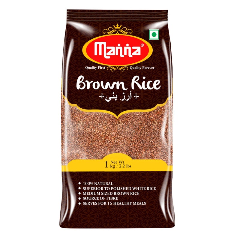 Manna Brown Rice 1kg (Unpolished) Naturally Low GI | High in Fibre | Helps Control Diabetes - Image 1