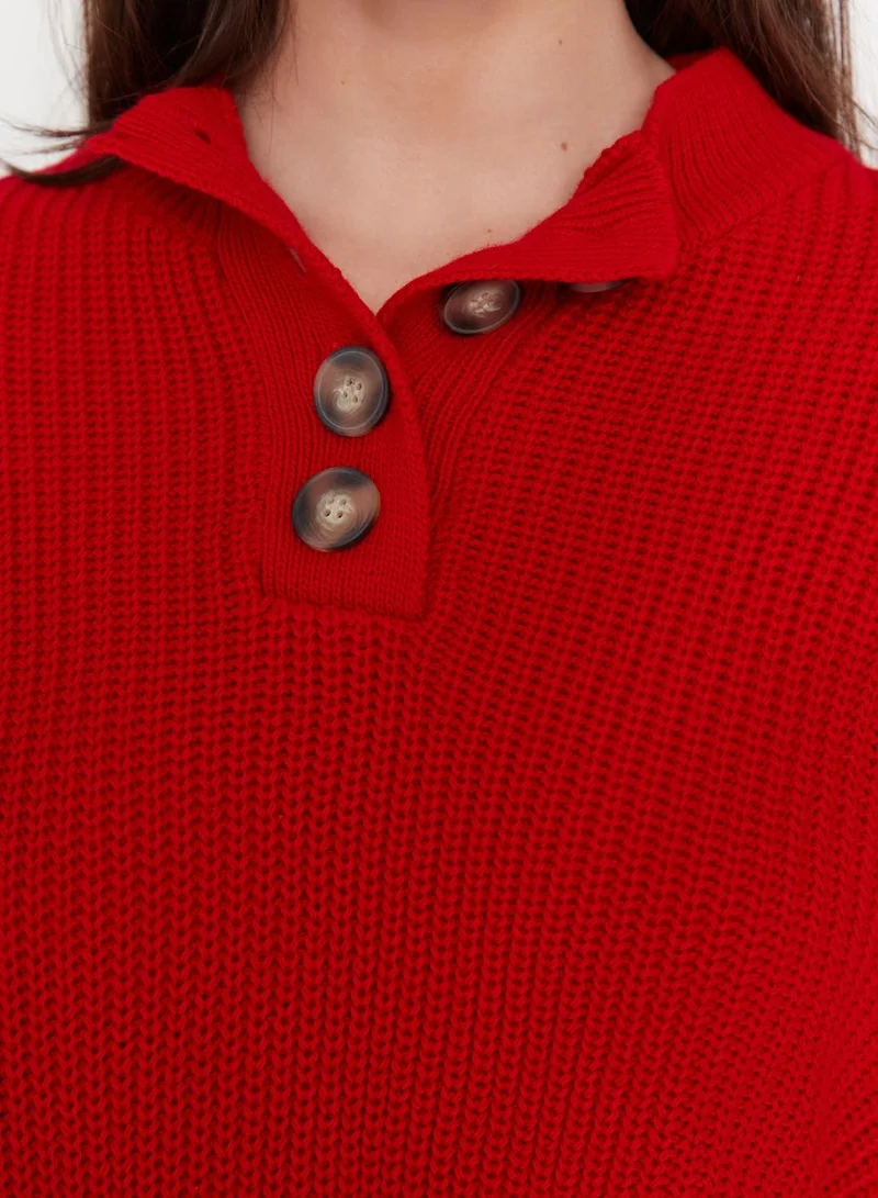 trendyol Button Detail Knitted Sweater