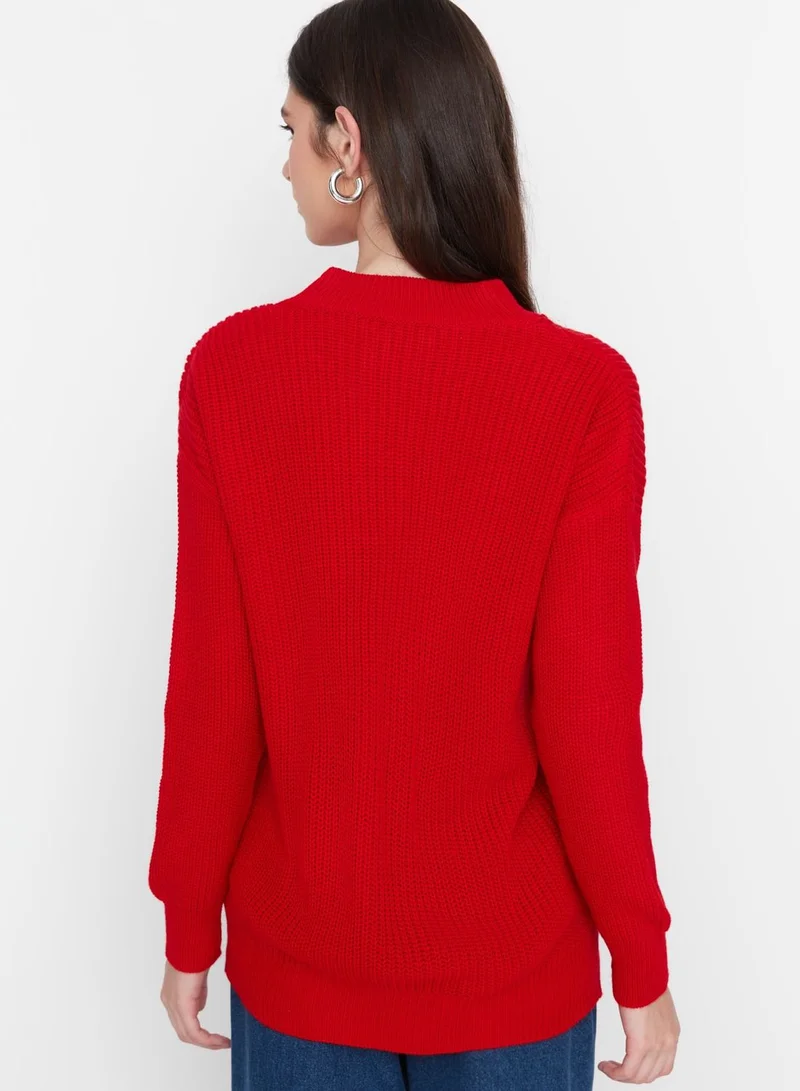 trendyol Button Detail Knitted Sweater