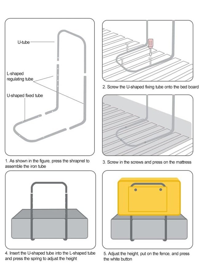 Beauenty - Ultrathick Baby Bed Rail Guard for Toddlers, Kids Safety Bed Fence Baby's Bedrail, Easy to Get in or Out of Bed with Mattress Support, Free Combination and Adjustable Height, 50cm, 1 Piece - Image 1