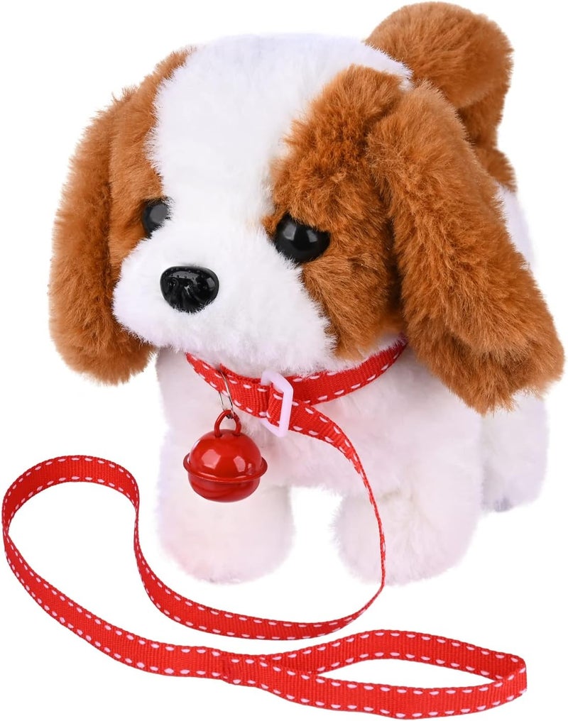 WorWoder Plush Saint Bernard Toy Puppy - Interactive Walking, Barking, Wagging Tail Dog for Kids - Image 2