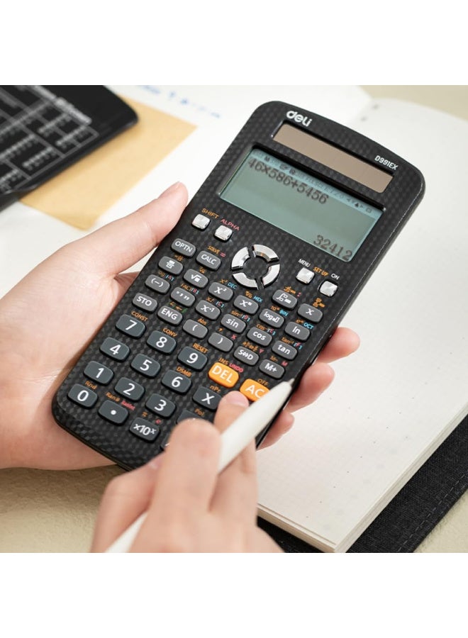 Deli ED991EX Scientific Calculator – 552 Functions, 10+2 Digits Display, Durable Plastic - Image 2