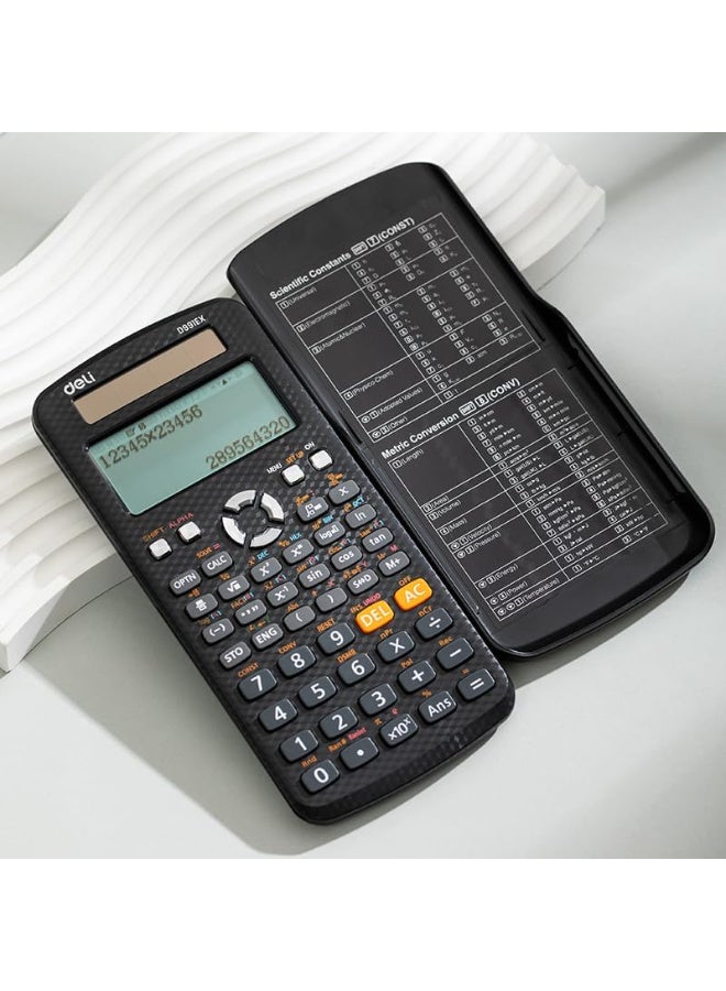 Deli ED991EX Scientific Calculator – 552 Functions, 10+2 Digits Display, Durable Plastic - Image 4