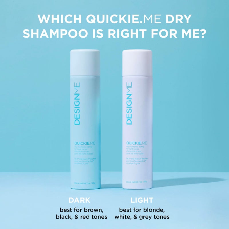 Design.Me QUICKIE.ME Dry Shampoo For Dark Tones | Instantly Refreshes, Absorbs Oils | Root-Lifting Formula with Rice Starch | Residue-Free Waterless Spray for Brown, Black, Dark & Red Hair - Image 4
