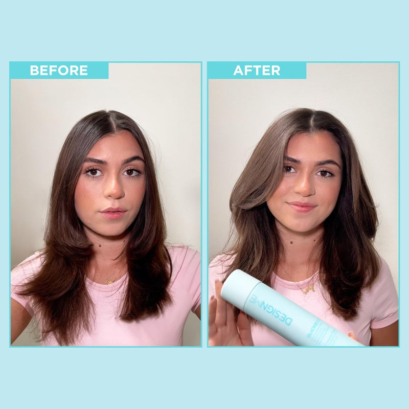Design.Me QUICKIE.ME Dry Shampoo For Dark Tones | Instantly Refreshes, Absorbs Oils | Root-Lifting Formula with Rice Starch | Residue-Free Waterless Spray for Brown, Black, Dark & Red Hair - Image 2