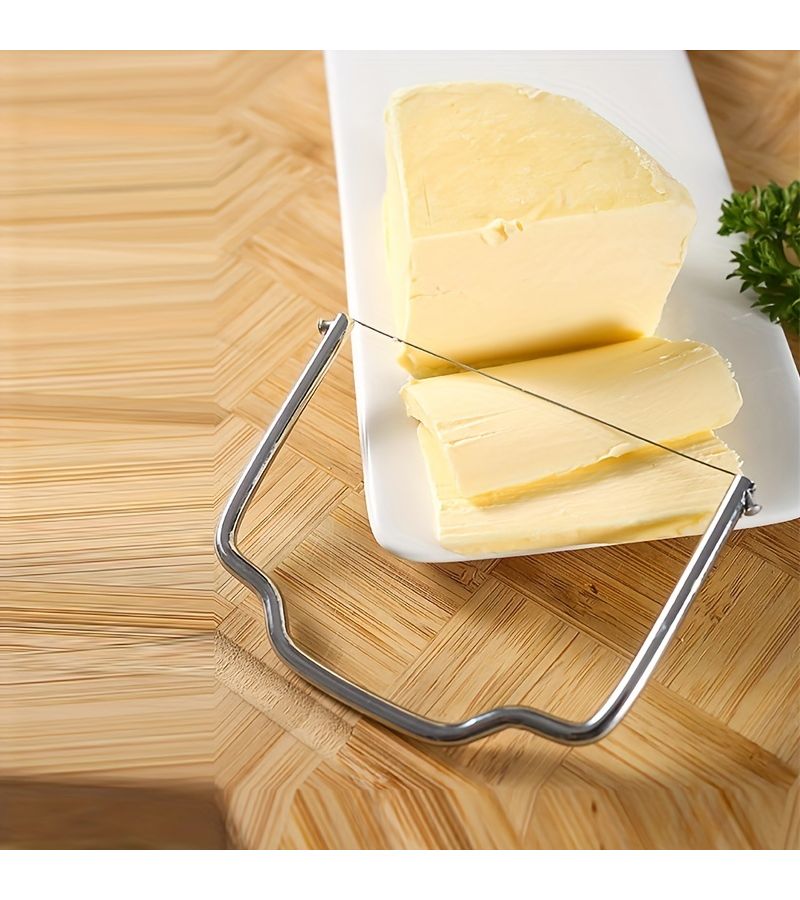 Stainless Steel Cheese Slicer Handheld Wire Cutter For Butter Eggs Tofu Cake Soft Foods Cheesecake Preparation Durable Kitchen Tool With Easy Grip Handle - Image 4