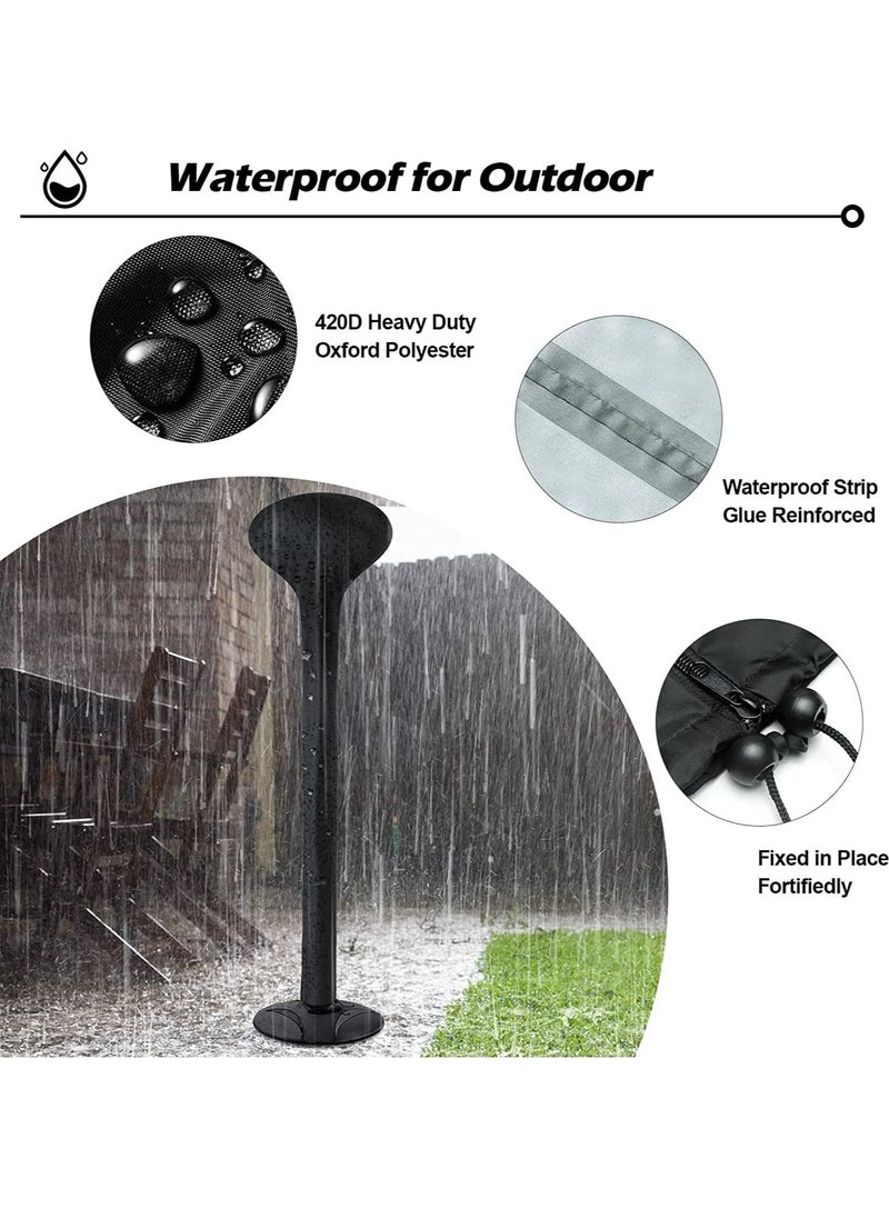 KASTWAVE Electric Patio Heater Cover Waterproof, Electric Outdoor Garden Heater Covers with Zipper and Adjustable Drawstring 500D windproof Anti-tear Oxford Cloth（180CM*65CM）  - Image 4