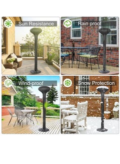 KASTWAVE Electric Patio Heater Cover Waterproof, Electric Outdoor Garden Heater Covers with Zipper and Adjustable Drawstring 500D windproof Anti-tear Oxford Cloth（180CM*65CM）  - Image 2