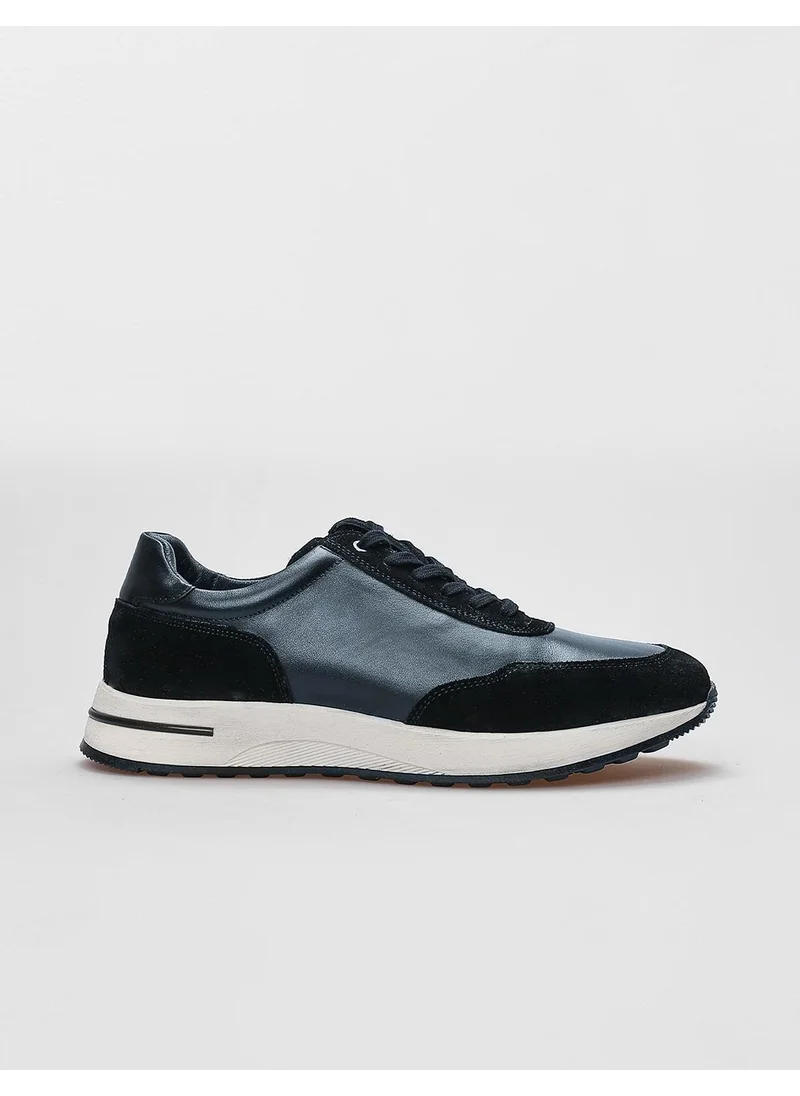 كاباني Leather Navy Blue Lace-up Men's Sports Shoes