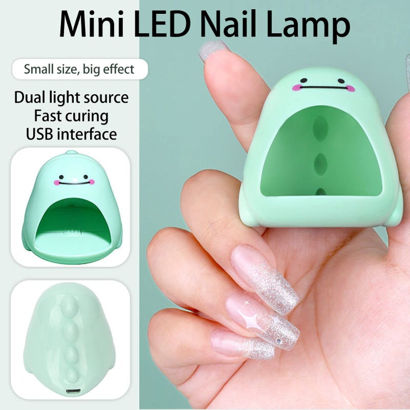 Mini Portable LED Nail Polish Curing Lamp Fast Curing USB Green 4pcs Lamp Chips Nail Art Tool - Image 5