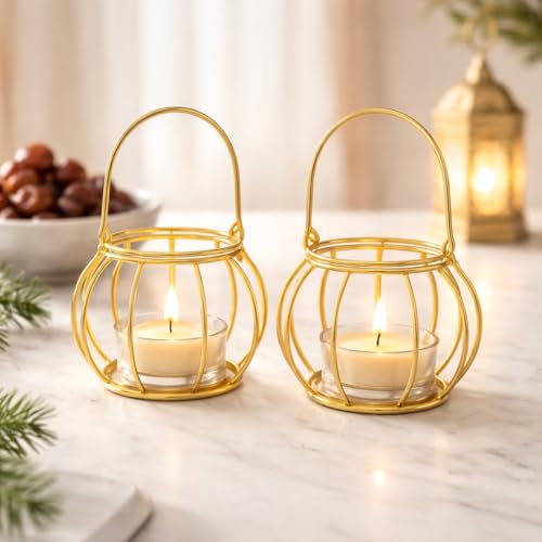 CentraLit Hanging Diya for Diwali Decoration | Glass Tea Light Candle Holder | Home Decor Accent for Festivals | Return Gift for Housewarming | Christmas Decorative Piece - Diwali & Gifting - Image 1