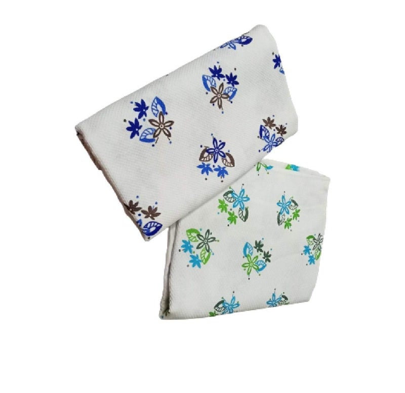 Cotton Colors Traditional Light Cartoon Printed Cotton Bath Towel Thorthu for Bath Multipurpse Use Set of 2 Pieces Multicoloured 30 x 60 Inches_IA80  - Image 1