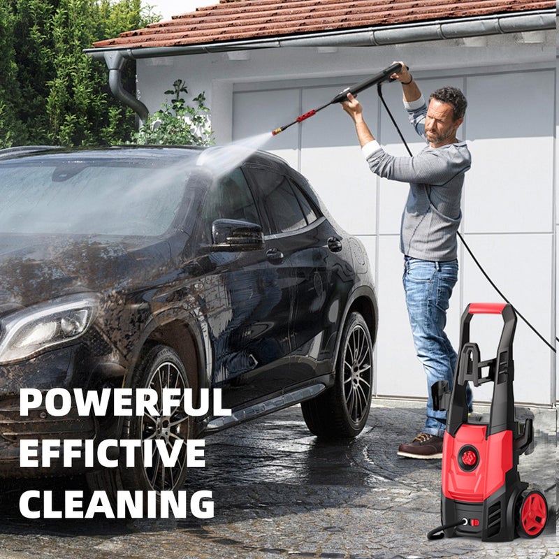 Paporia Electric Pressure Washer, 2.5 Max GPM Electric Power Washer with Foam Cannon, Powerwasher with 4 Nozzles, High Pressure Washer for Cars, Driveways, Patios, Decks - Image 4