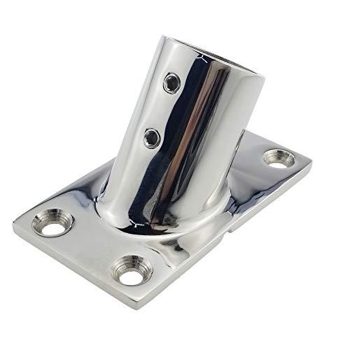 keehui Heavy DudyBoat Hand Rail Fitting-60 Degree 1 inch Rectangular Base-Marine 316 Stainless Steel Deck Hardware - Image 5