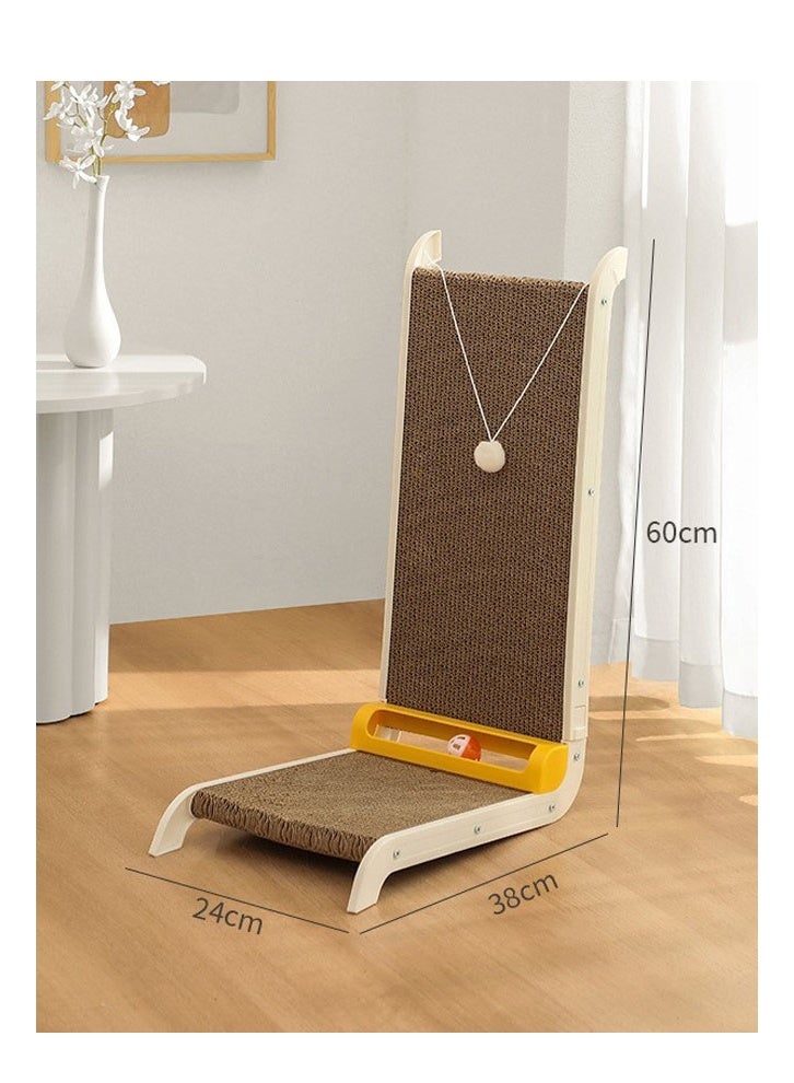 إن كي أكس لوح خدش للقطط على شكل حرف L، قطعة أثرية لطحن مخالب الحيوانات الأليفة، لوح خدش كبير للقطط، لعبة قطط مضادة للخدش باللون الأبيض - Image 2