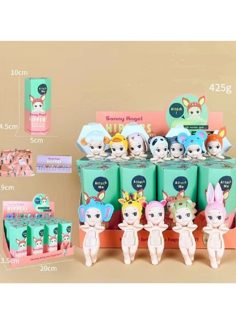 12pc Sonny Angel Blind Box 20th Anniversary Hippers Looking Back Anime Figures Ornaments Dolls, Animal style  - Image 4