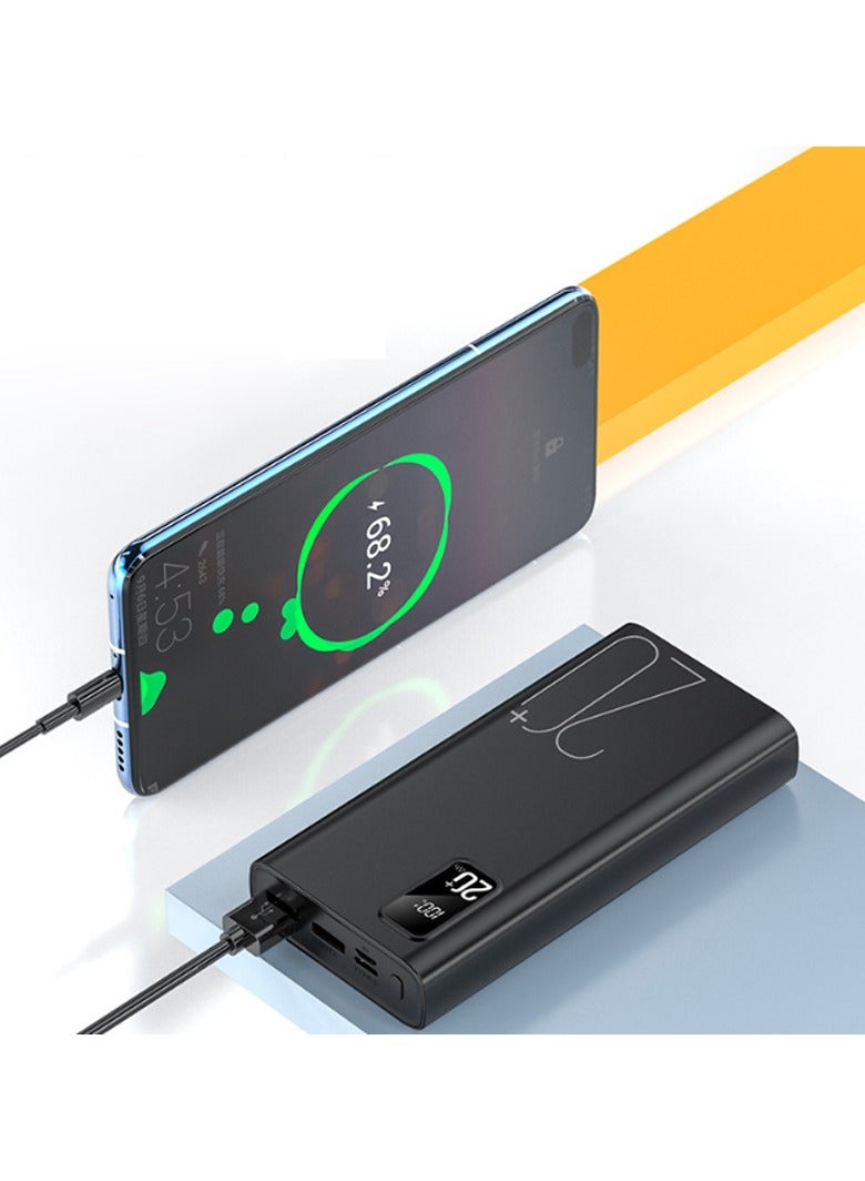 20000 mAh Power Bank, 22.5W, 2 USB-C Ports, Black  - Image 2