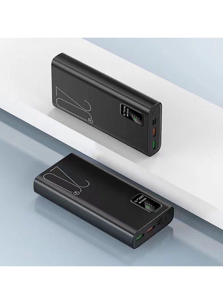 20000 mAh Power Bank, 22.5W, 2 USB-C Ports, Black  - Image 3