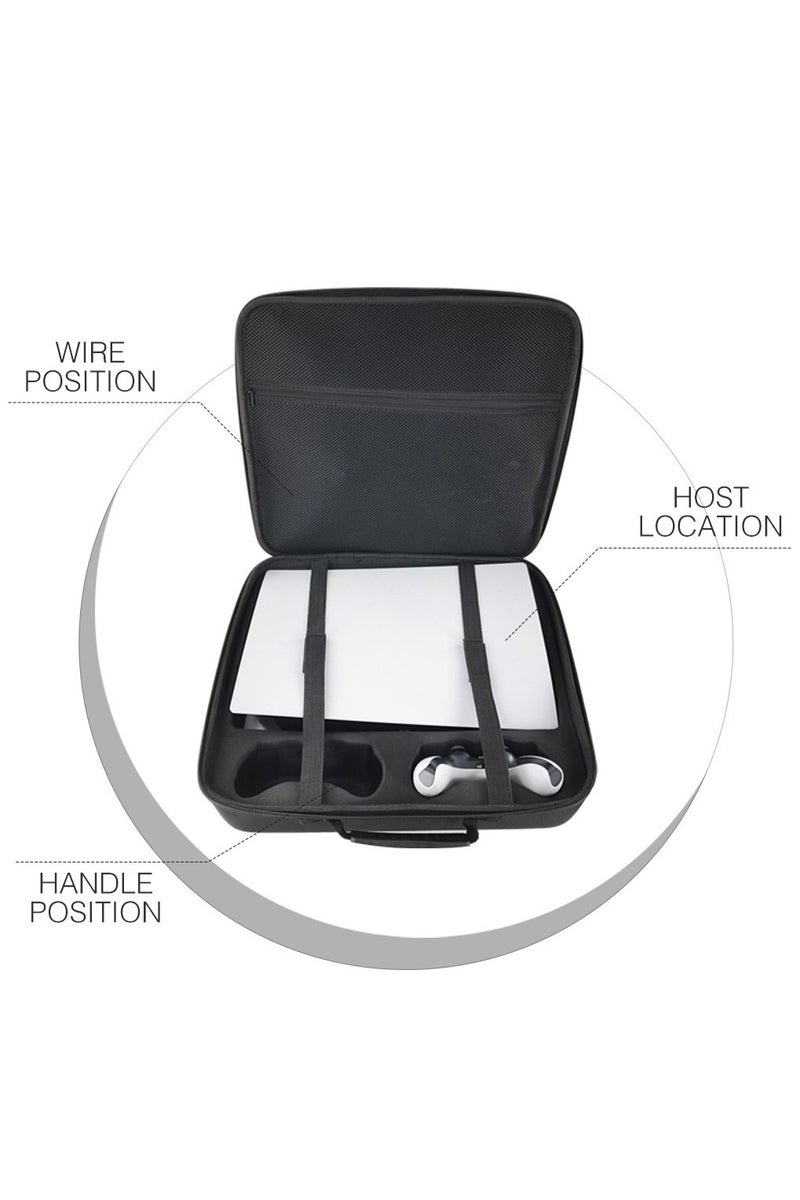 BEILINGDUN Storage Bag for PS5, Carrying Case for PS5, Carrying Case Portable Waterproof Travel Bag Fits for PS5 Models Travel Case, Hard Shell Larger Capacity Case Black - Image 2