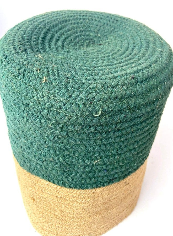 pepme Home Jute, Cotton Basket, Planter Basket for Home, Multi-Purpose Storage Bag for Bathroom, Living Room, Laundry & Toys (Green, 10 Inches, Pack of 1) - Image 5