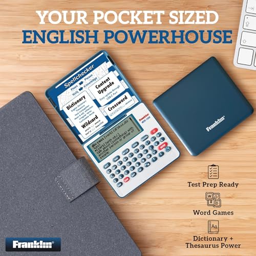 Franklin MDE-1200 Electronic Dictionary and Thesaurus – English Dictionary, Synonyms, Spell Checker, Word Games, Grammar Tools, Digital Dictionary, Portable Device with LCD Screen - Image 3