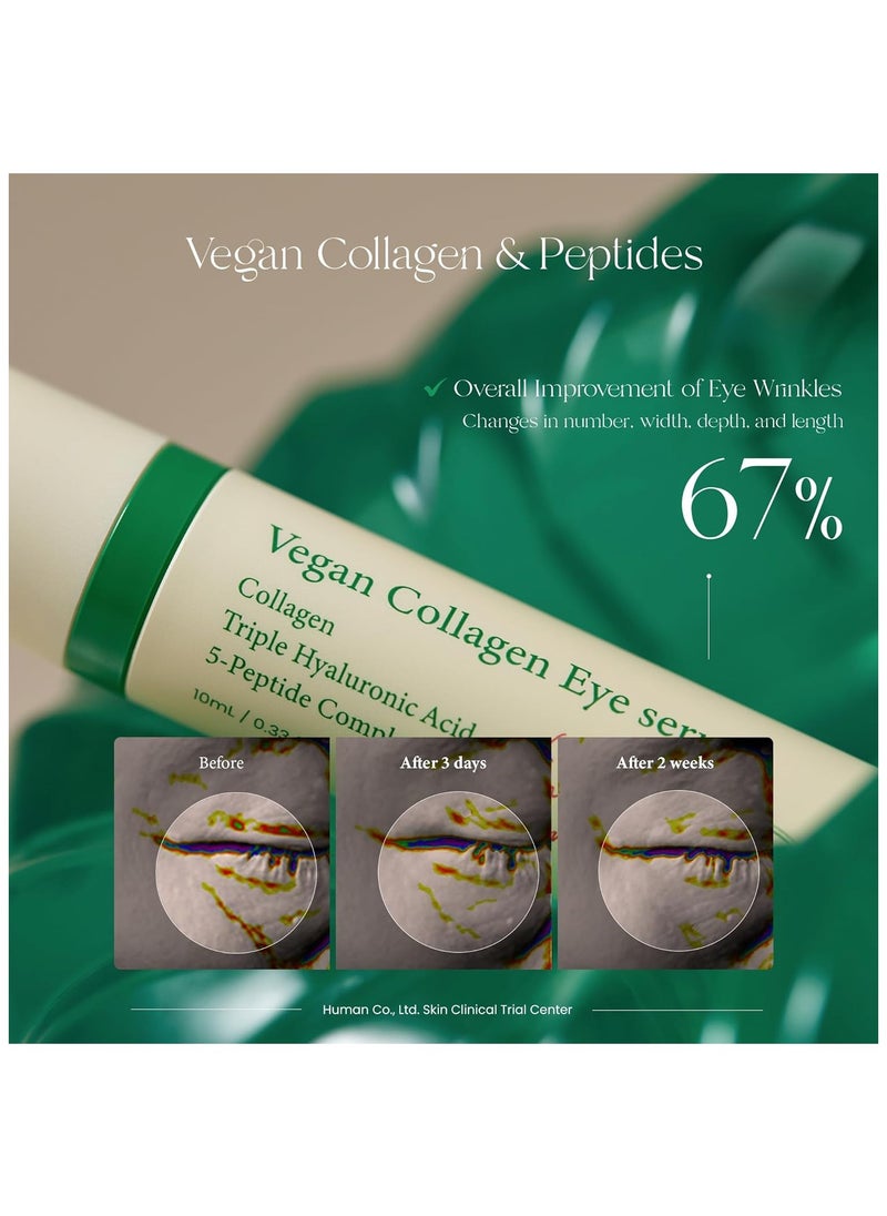 AXIS-Y AXIS-Y Vegan Collagen Eye Serum with Triple Hyaluronic Acid & 5-Peptide Complex | Anti-Aging, Fine Line Reduction, Brightening | Vegan & Cruelty-Free Korean Skin Care | 10ml / 0.33 fl. oz.  - Image 5