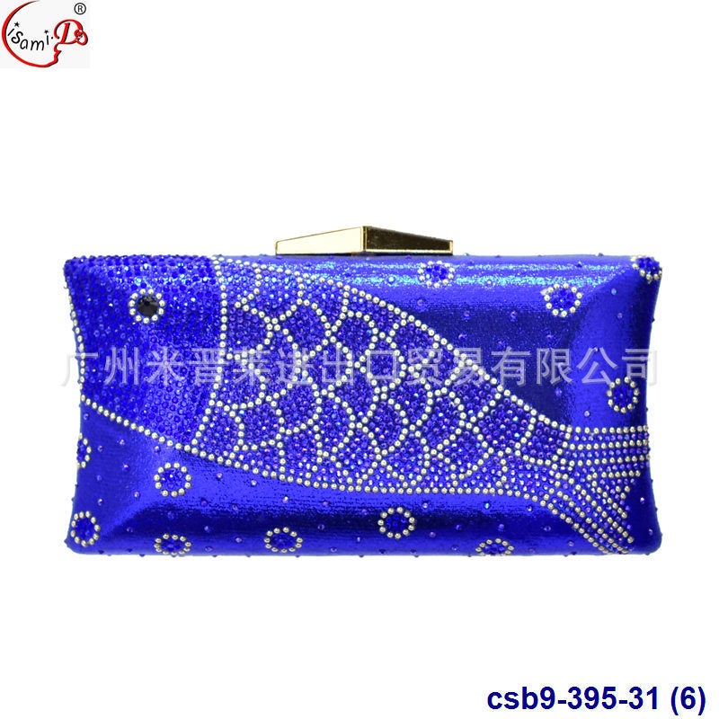 New Carp Pattern Drill Dinner Bag Fashion Dress Evening Bag Clutch Party Bags - Image 1
