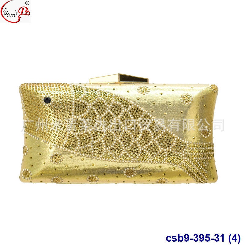 New Carp Pattern Drill Dinner Bag Fashion Dress Evening Bag Clutch Party Bags - Image 2