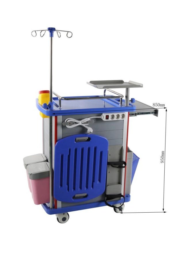 GRACE MEDY ABS Emergency Cart – Durable Hospital Crash Cart with Lockable Drawers - Image 3