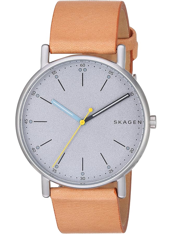 سكاجين ساعة سيجنتشر ثلاثية العقارب 40 مم بسيطة، حزام بني مقاس واحد - Image 1