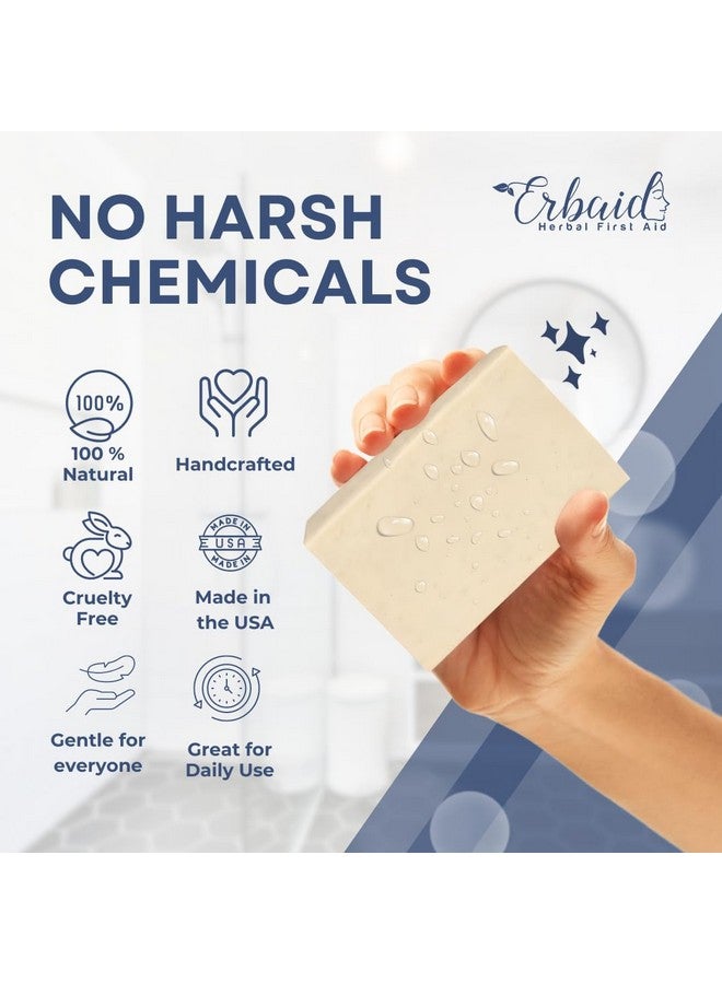 Erbaid Pyrithione Zinc Soap Bar for Face & Body, 4oz | 2% ZnP Bar Soap Skin Repair Cleanser for Acne, Rosacea, Eczema, Dermatitis, Psoriasis, Itching | Cleansing, Calming Zinc Facial Wash Made in USA - Image 4