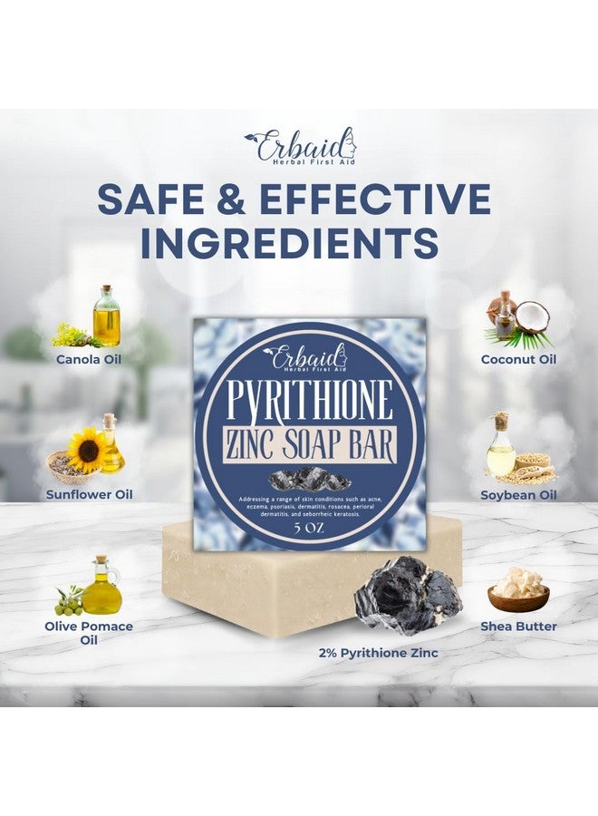 Erbaid Pyrithione Zinc Soap Bar for Face & Body, 4oz | 2% ZnP Bar Soap Skin Repair Cleanser for Acne, Rosacea, Eczema, Dermatitis, Psoriasis, Itching | Cleansing, Calming Zinc Facial Wash Made in USA - Image 5