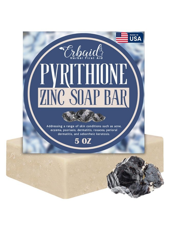 Erbaid Pyrithione Zinc Soap Bar for Face & Body, 4oz | 2% ZnP Bar Soap Skin Repair Cleanser for Acne, Rosacea, Eczema, Dermatitis, Psoriasis, Itching | Cleansing, Calming Zinc Facial Wash Made in USA - Image 1