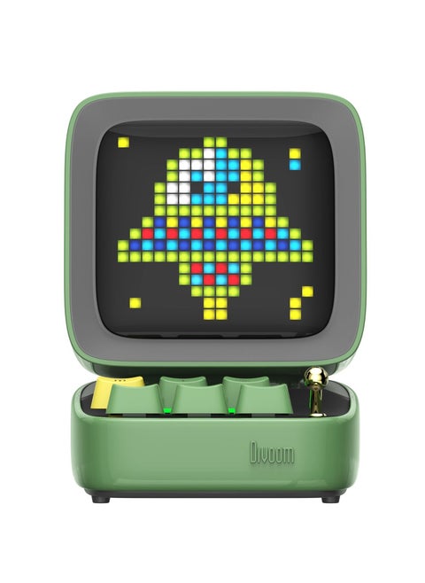 Ditoo Pro Bluetooth Mini Speaker App controlled Front Screen Green