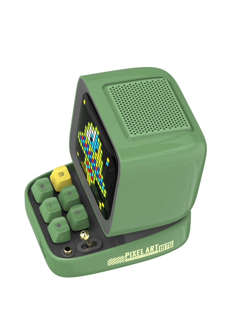 Divoom Ditoo Pro Bluetooth Mini Speaker App controlled Front Screen Green  - Image 3