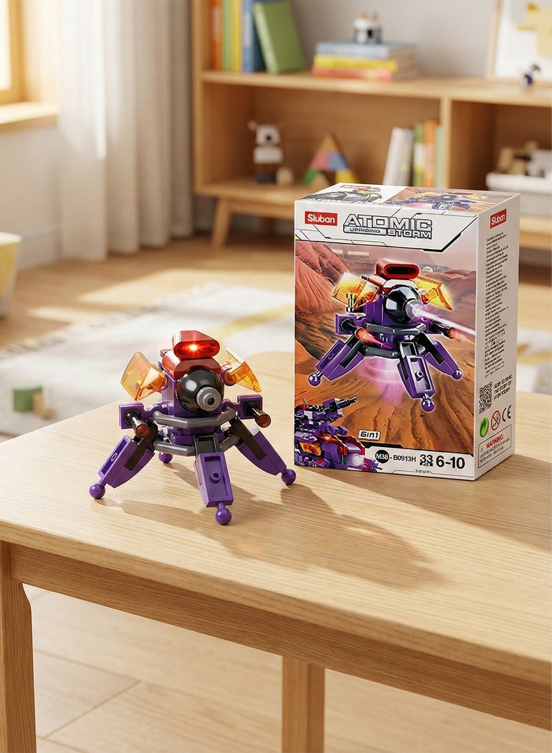 Sluban Building Blocks Series – Purple Vehicle/Robot Model, 33 PCS - Image 2