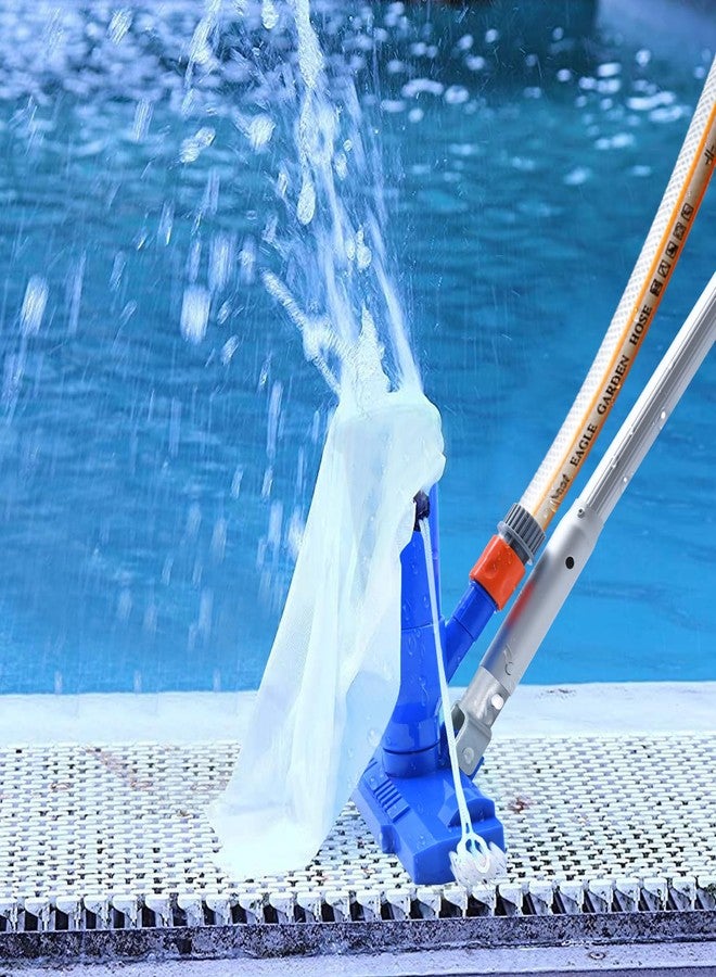 SpinLaLa Upgraded Wide-Head Pool Vacuum with Side Brush - Manual Jet Cleaner Kit for Above Ground Pools, Includes 6 Section 67" Poles, Mesh Bag and Matte Metal Handle - Ideal for Spas, Hot Tubs, and Small Pool - Image 4