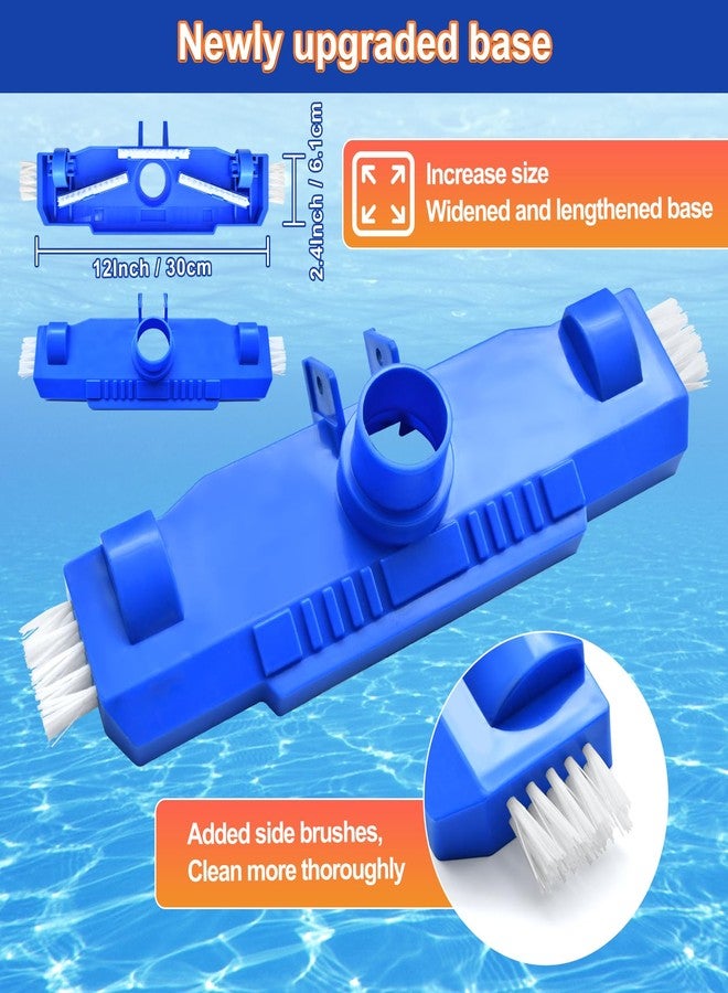 SpinLaLa Upgraded Wide-Head Pool Vacuum with Side Brush - Manual Jet Cleaner Kit for Above Ground Pools, Includes 6 Section 67" Poles, Mesh Bag and Matte Metal Handle - Ideal for Spas, Hot Tubs, and Small Pool - Image 3