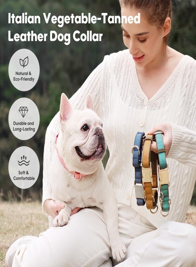 WHIPPY Vegan Leather Dog Collar No Slip Martingale Dog Collar with Quick Release Metal Buckle for Large Medium Small Dogs,Green - Image 4