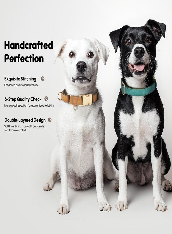 WHIPPY Vegan Leather Dog Collar No Slip Martingale Dog Collar with Quick Release Metal Buckle for Large Medium Small Dogs,Green - Image 5