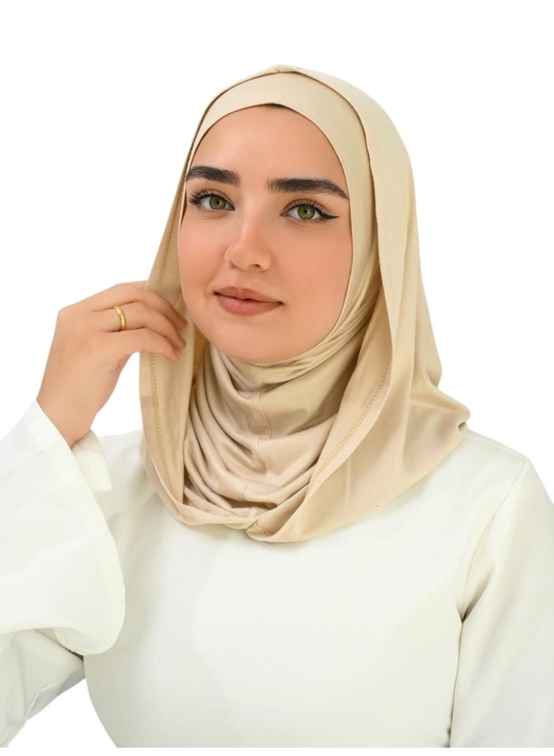 تلبيسه كابيشو قطن قطعتين متصلين لون بيج , خامة قطن عالية الجودة سهلة اللبس ومريحة في اللبس