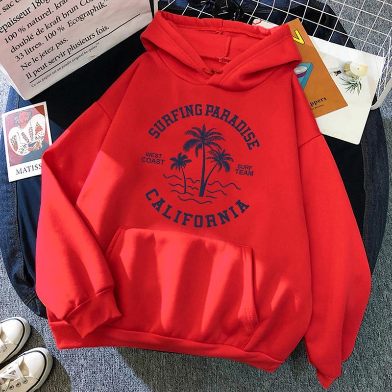 Fashionable Hoodie Cartoon Loose Sweater Women Khaki  - Image 4