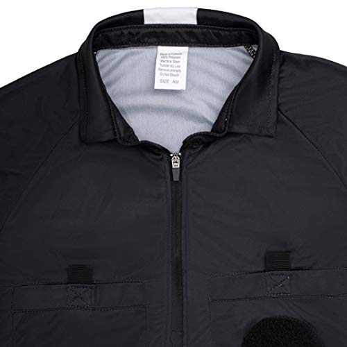 Total Soccer Factory New! 2018 Soccer Referee Jersey (2018 Black, Youth Large) - Image 3