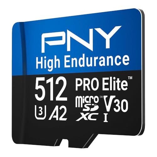 PNY 512GB PRO Elite™ High Endurance C10 U3 V30 A2 microSDXC – Up to 137.6K Continuous Recording Hours, Up to 100/90MB/s Read/Write, 4K UHD, Full HD, UHS-I, Surveillance, Home Security, Dash Cam - Image 2