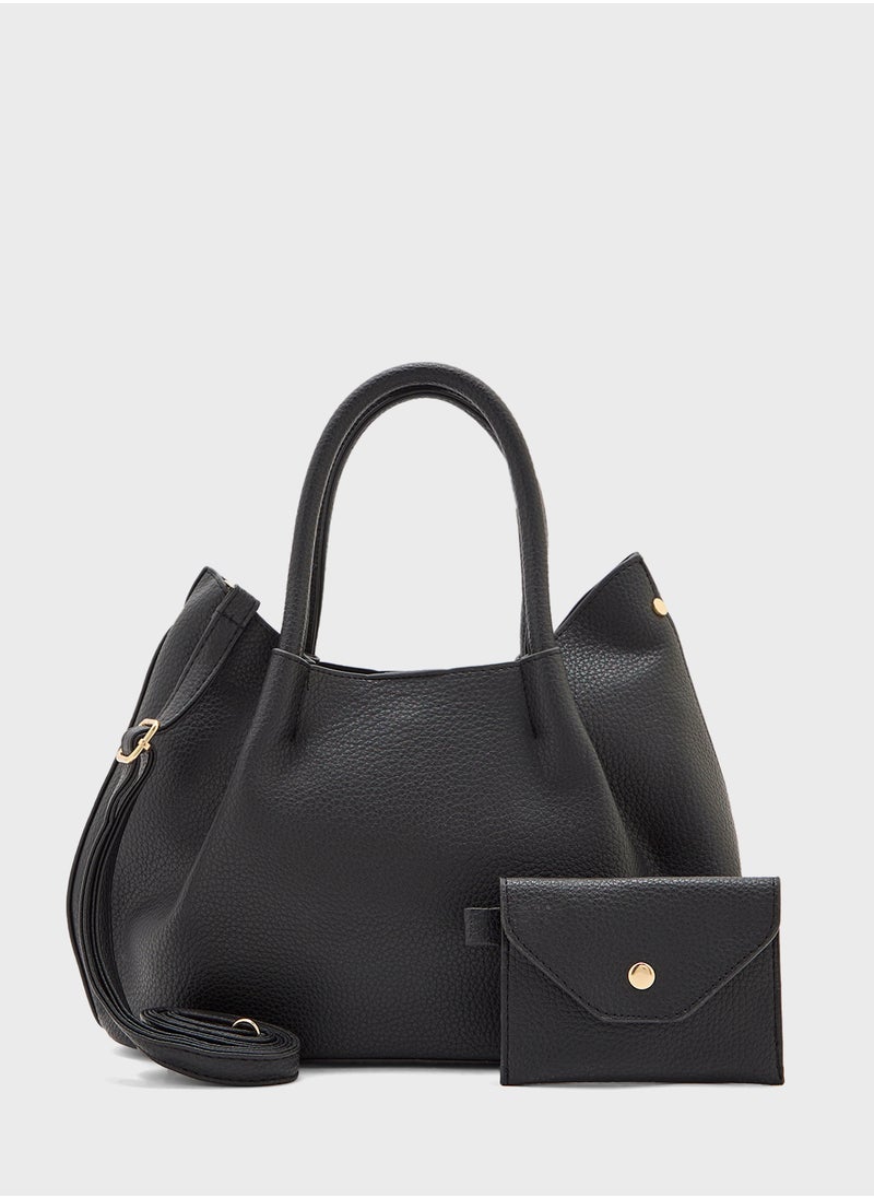 ELLA - 2 In 1 Slouchy Tote Bag With Wallet - Image 1