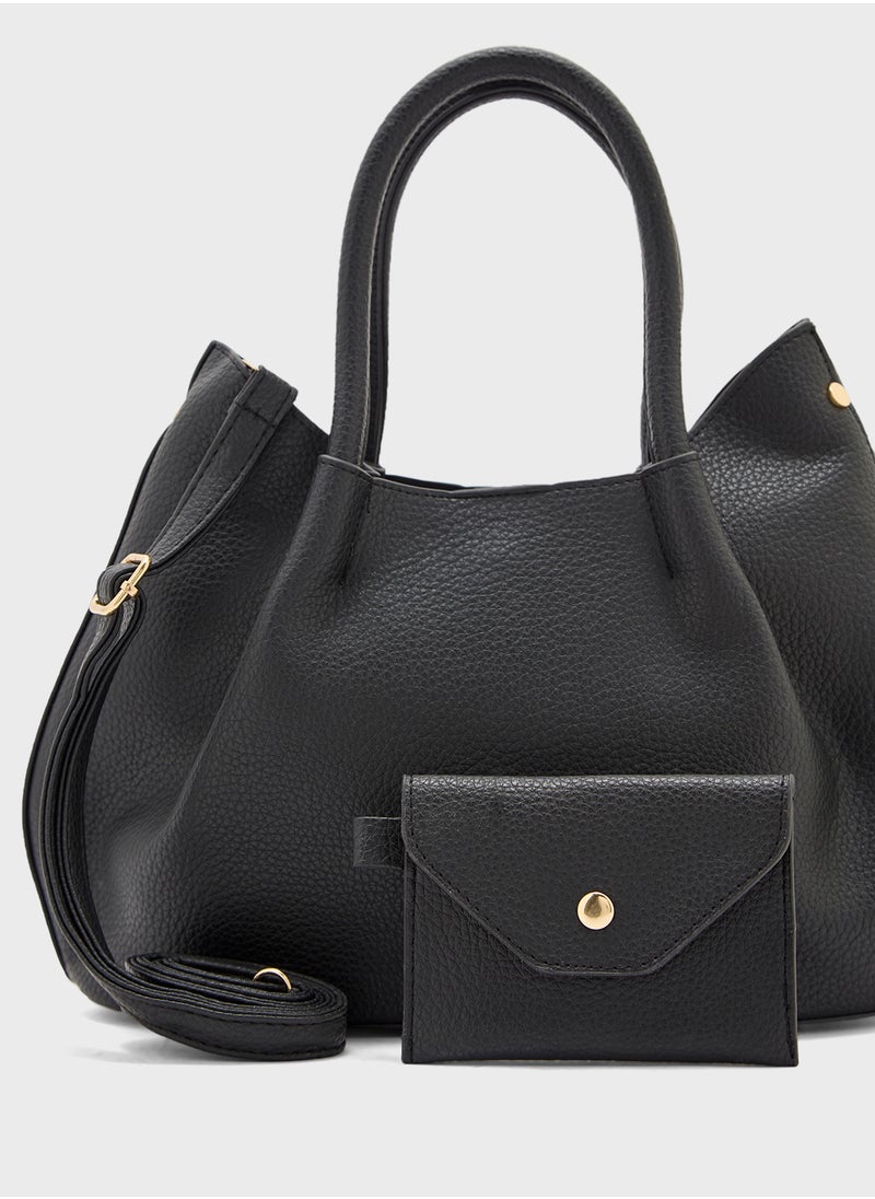 ELLA - 2 In 1 Slouchy Tote Bag With Wallet - Image 1