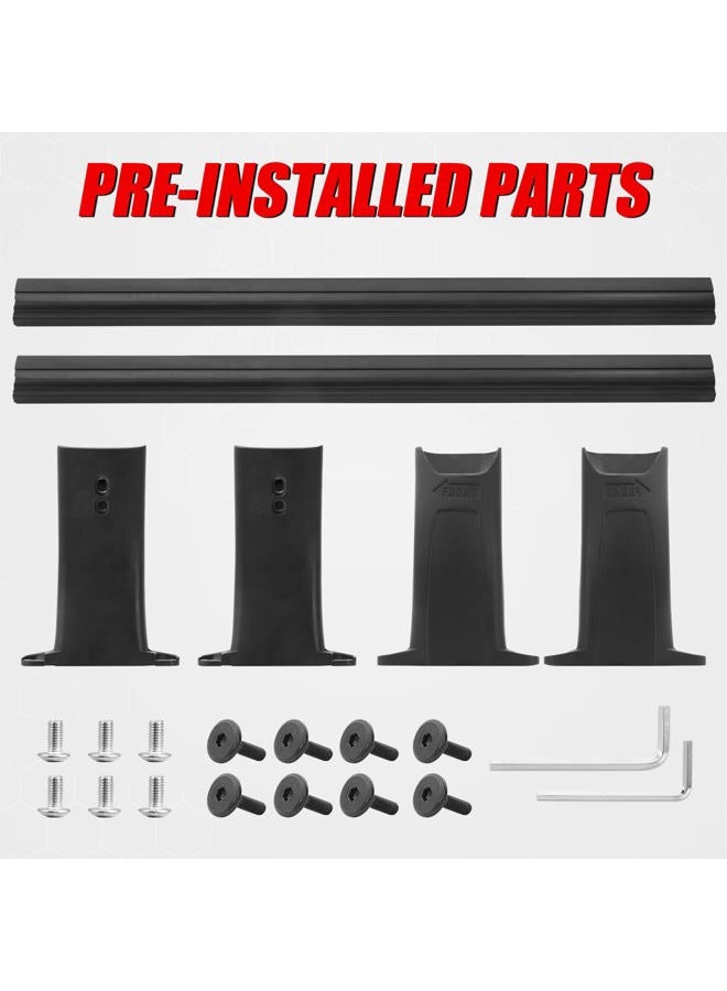 TEMSONE Max Loading 220LB Heavy Duty Aluminum Roof Rack Cross Bar Compatible with 2015-2020 GMC Yukon & Yukon XL, Chevrolet Suburban & Tahoe, Cadillac Escalade & Escalade ESV Heavy Duty Roof Rails Crossbar - Image 5