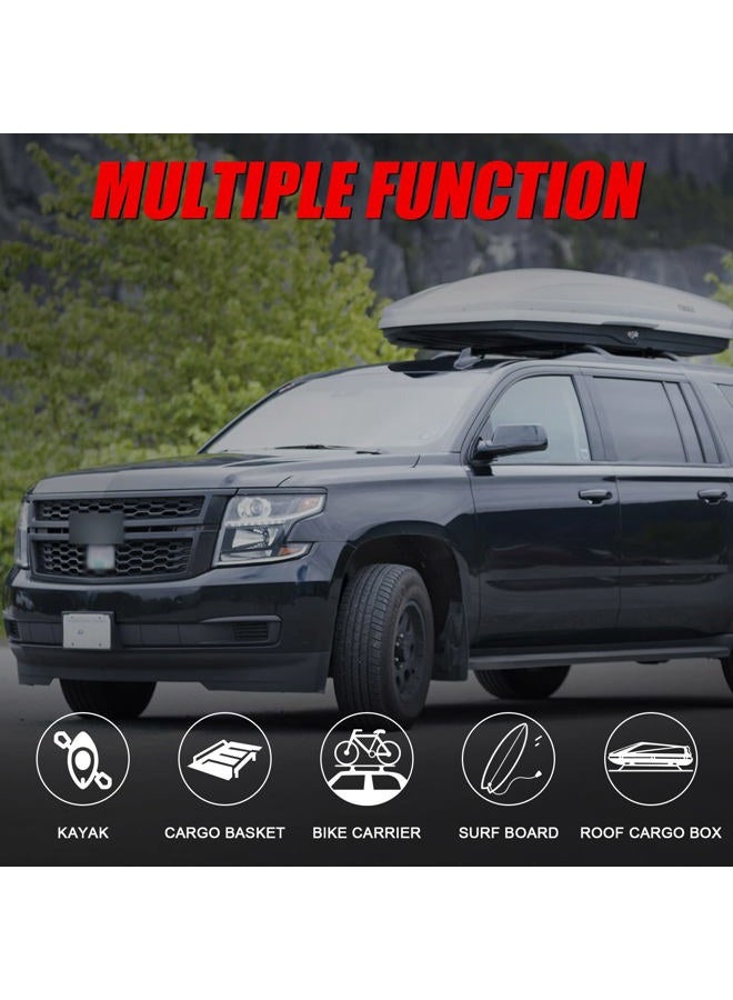 TEMSONE Max Loading 220LB Heavy Duty Aluminum Roof Rack Cross Bar Compatible with 2015-2020 GMC Yukon & Yukon XL, Chevrolet Suburban & Tahoe, Cadillac Escalade & Escalade ESV Heavy Duty Roof Rails Crossbar - Image 4